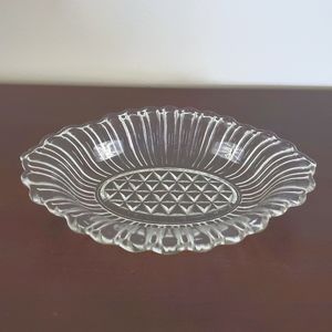 Vintage Anchor Hocking Loop & Diamond Pickle Dish #5061